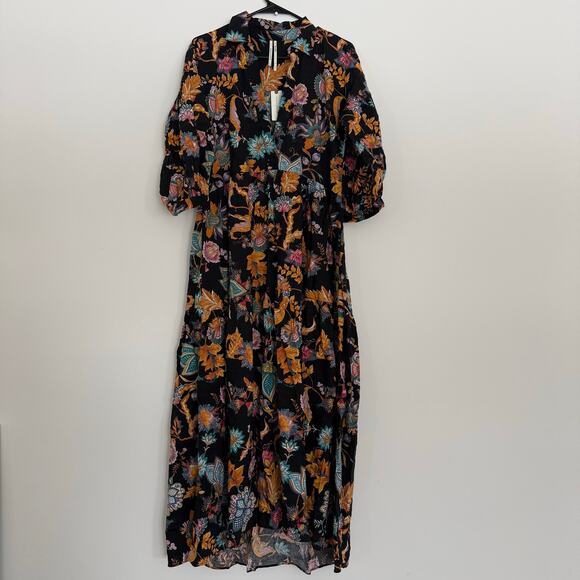NEW NWT Anthropologie The Carolita Printed Tiered Shirt Dress by Celandine Sz S - Picture 5 of 11